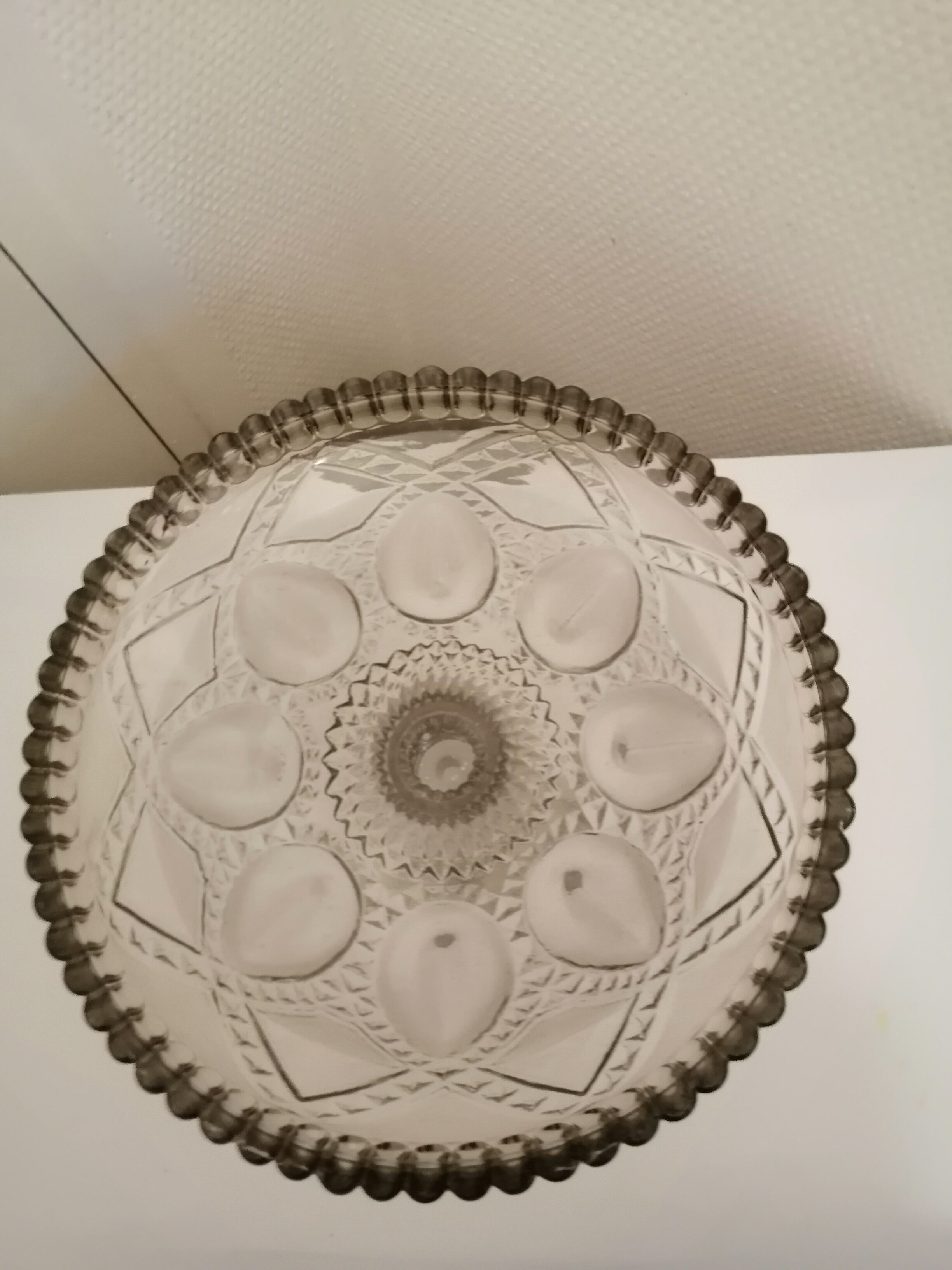 Antique glass compotier