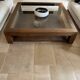 Wood and glass coffee table
