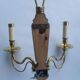 Pair of large antique candlestick wall sconces