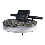 1980s round loveseat in Antonio Citterio style from Italy