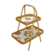 Rattan serving table