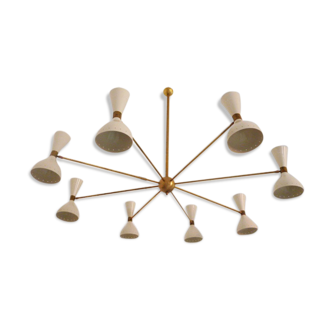 Lustre dans le style des créations italiennes des années 50