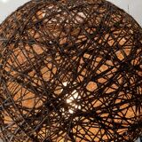 Vintage suspension Wicker ball 70s
