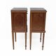 Pair of Louis XVI Style Bedside Tables with Inlays and Marble Top, Italy, 1