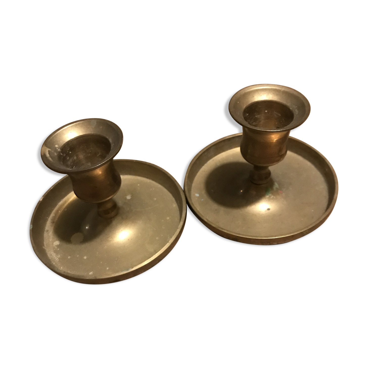 Brass candlestick duo