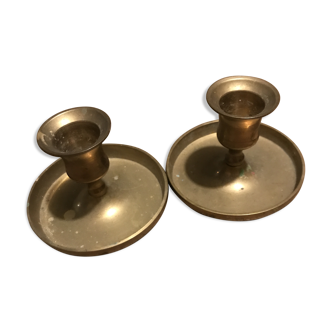 Brass candlestick duo