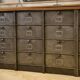 Strafor cabinet with flaps, 6 columns, oak top, 1950s.