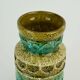 vintage bay keramik VASE relief pattern shades of green and beige