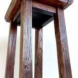 Spanish Baroque Oak Side Table or Stool, Wabi-Sabi Style, 18th C.