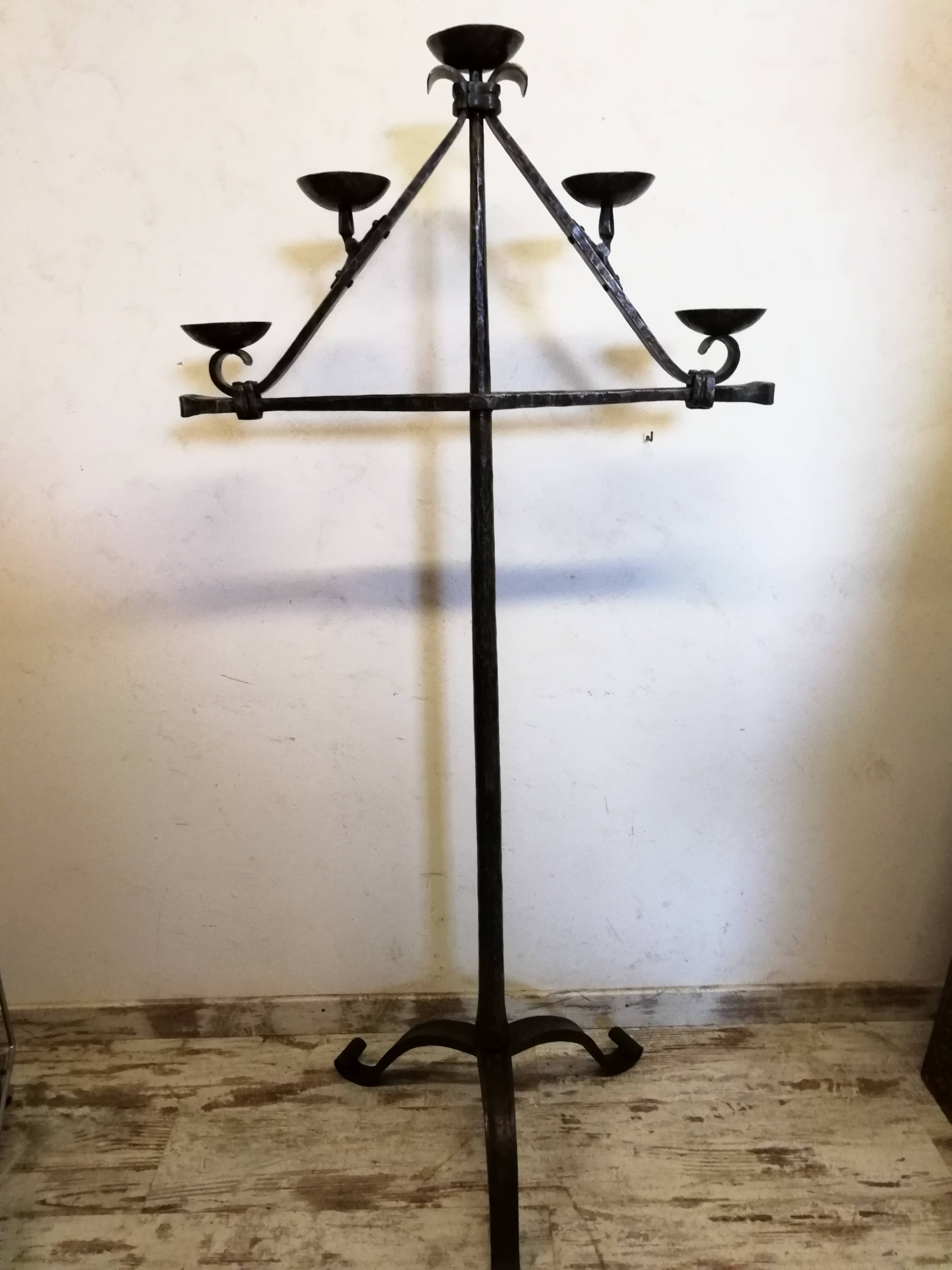 Wrought iron candelabra
