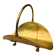 Brass log basket, claw feet, 1960s