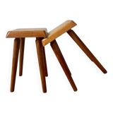 Elm stools by Pierre Chapo
