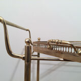 Neoclassical style rolling table in brass