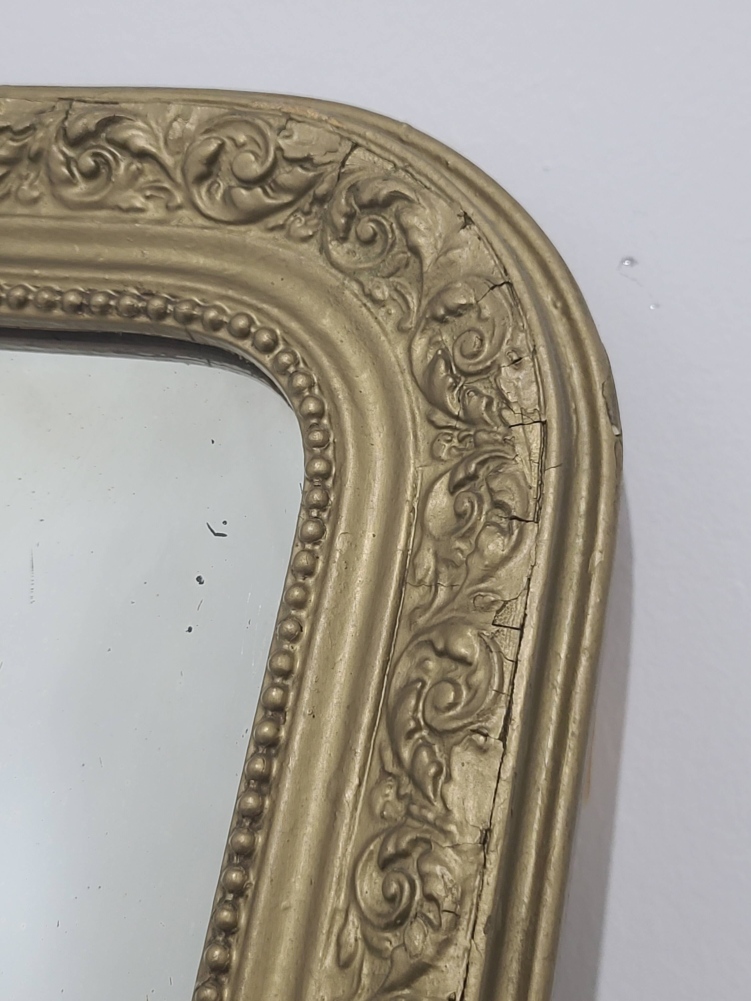 Miroir Doré Style Ancien / Louis Philippe - Arrière Rond