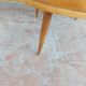 Scandinavian design teak table with extension cord