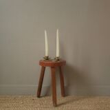 Pair of brass candlesticks clover candelabra candlesticks gold metal bohemian country decoration