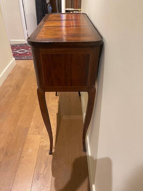 Narrow Louis Philippe walnut desk