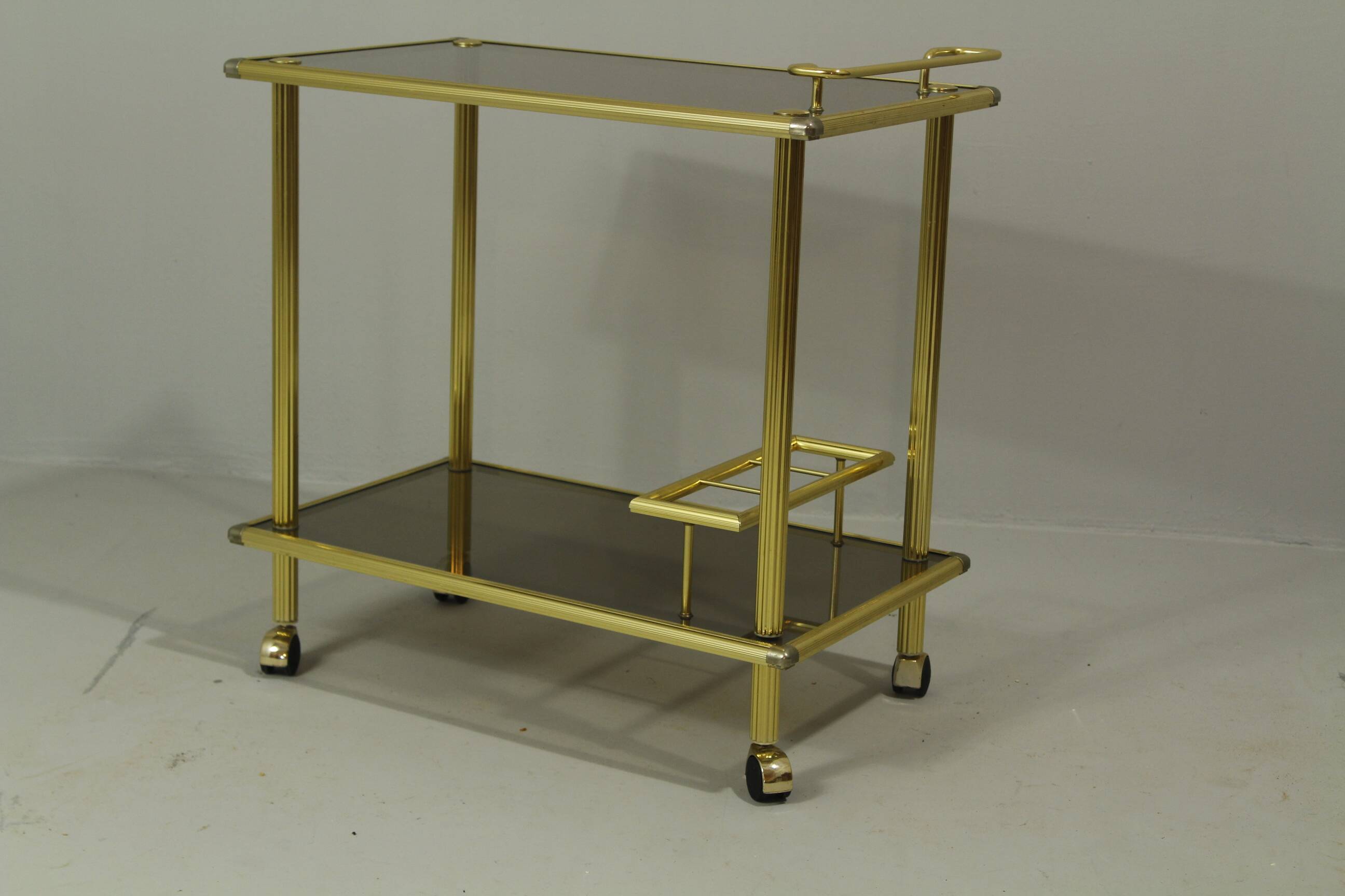 Italian Brass Serving Trolley, 1980s