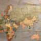 Large Vintage New World School Map