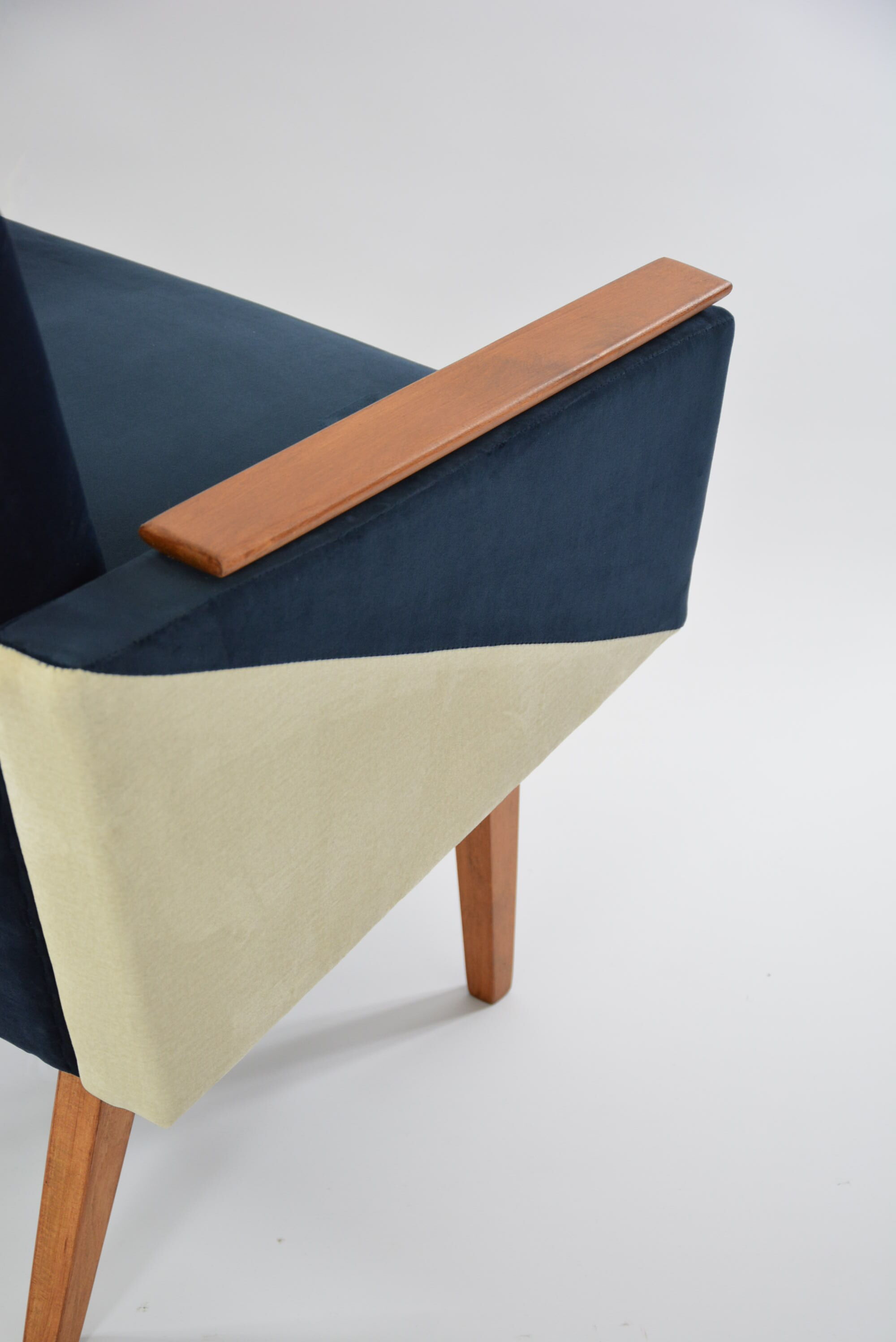 Geometric square armchair