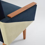 Geometric square armchair