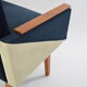 Fauteuil carré géométrique