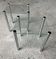 2 vintage 1980 rectangular sofa ends 2 translucent trays round tube