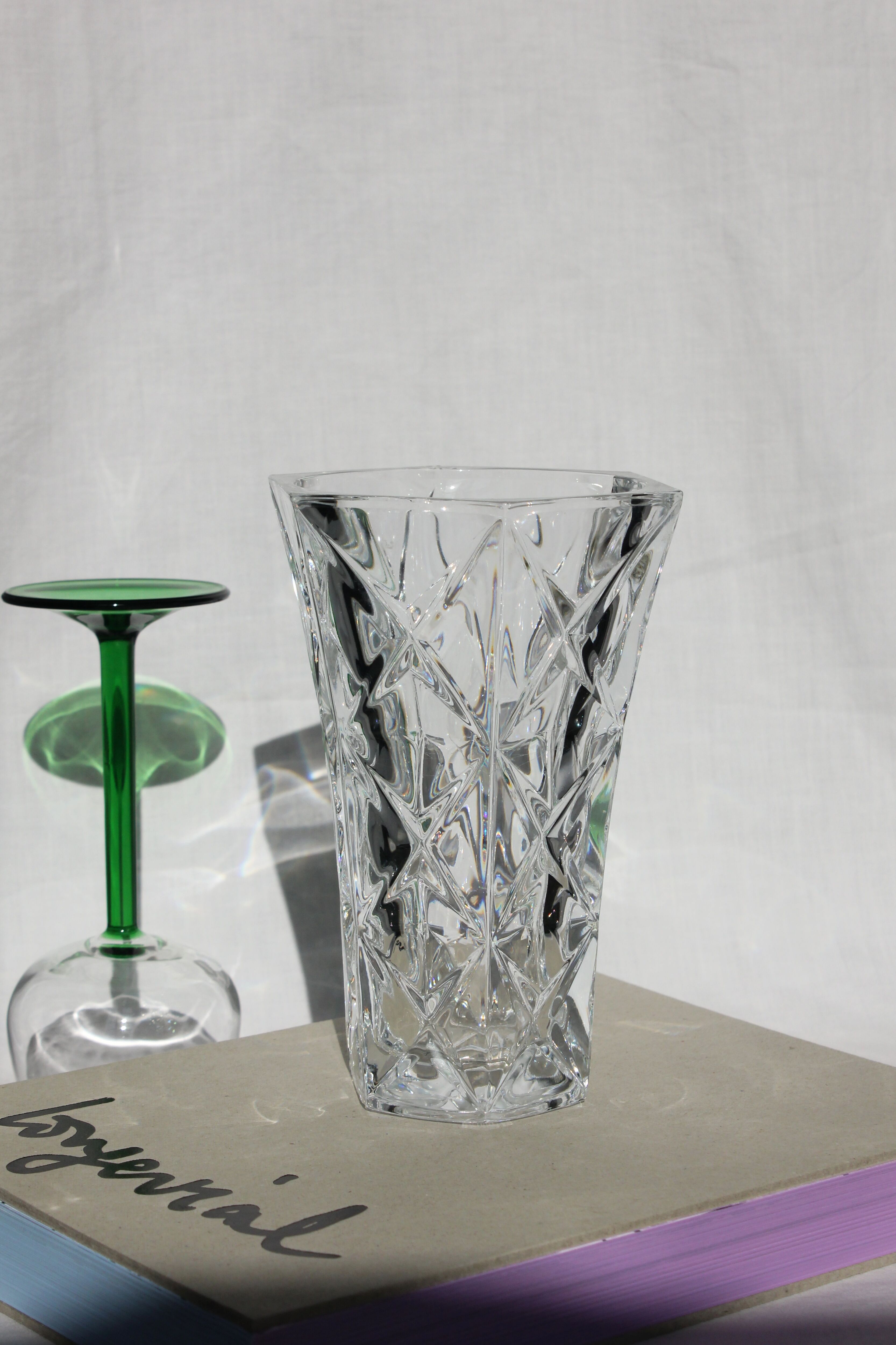 Vintage crystal vase from Arques 70s