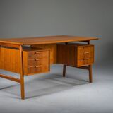 Teak Model 75 Desk from Omann Jun Møbelfabrik, 1960s