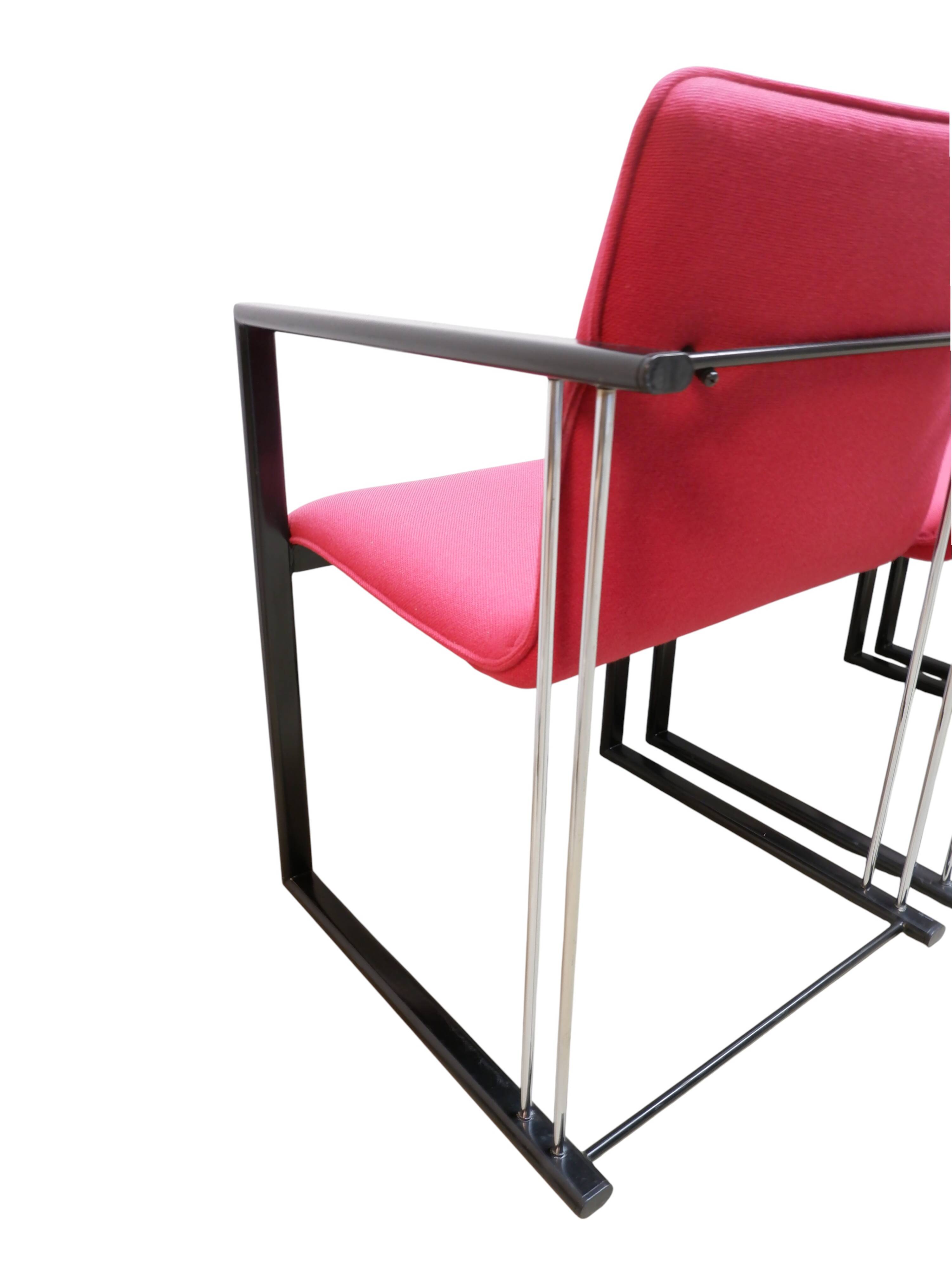 Set of 4 vintage dining chairs, 1980s