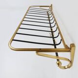 Mid-century coat rack in gold and black aluminium, Belgium 1960s