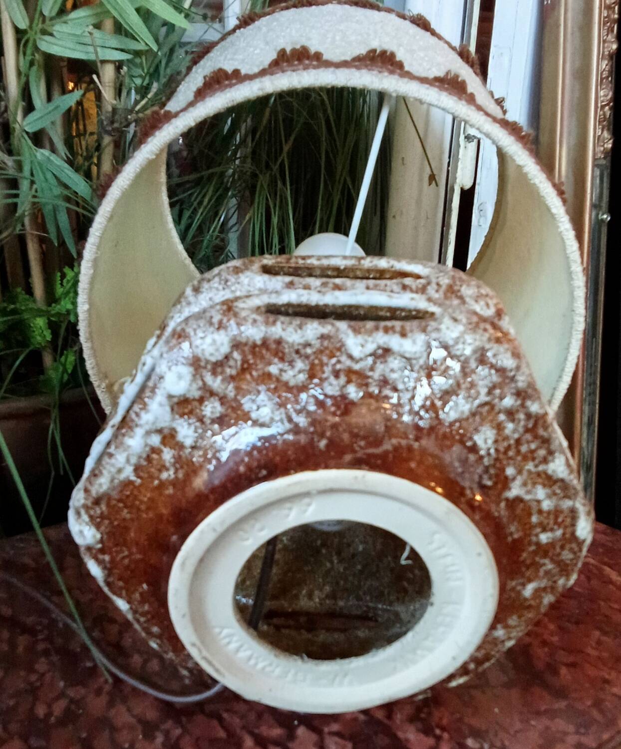 Stein Keramic West Germany Vintage Double Light Lamp