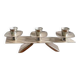 Silver-plated modernist triple candle holder 1960s