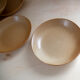 6 assiettes creuses gres village france