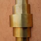 Art Deco rounded brass wall light