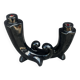 Vallauris Black Ceramic Candle Holder from the 50s