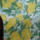 Vintage Cotton Scalloped Tablecloth 6 Napkins Lemons Lemon Blossoms