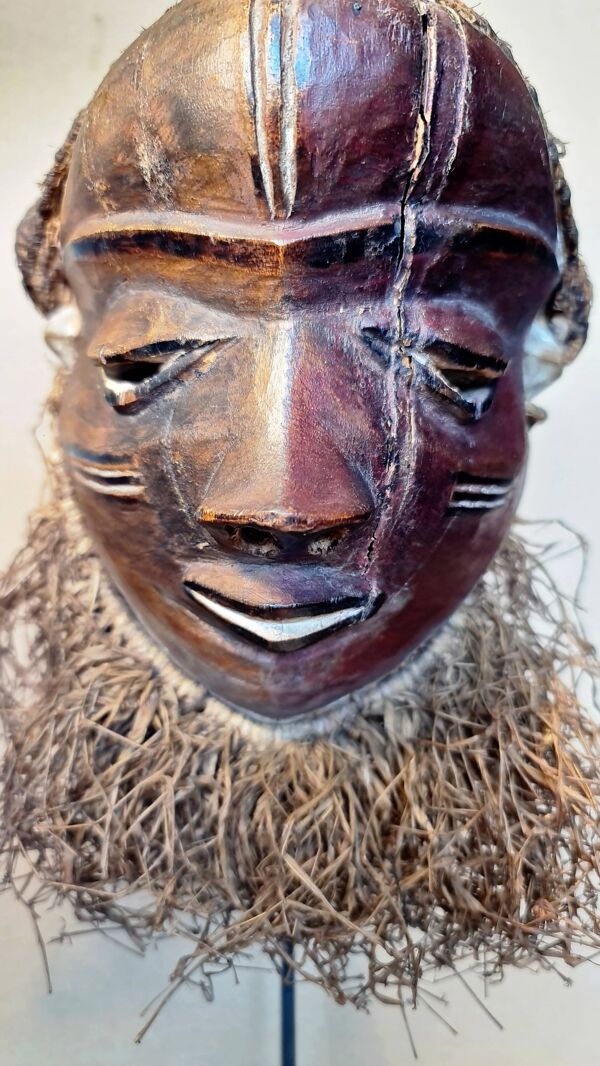 Masque « mbuya », pende, république démocratique du congo. bouis, pigments,