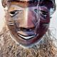 “mbuya” mask, pende, democratic republic of congo. wood, pigments,