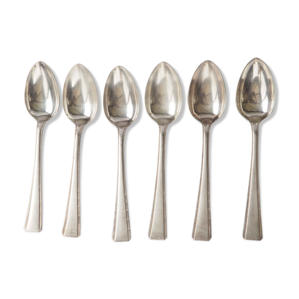 Ensemble de 6 cuillères à soupe en argent