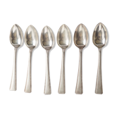 Ensemble de 6 cuillères à soupe en argent