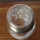 Engraved glass and silver metal candy