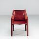 Mario Bellini model Cab 413 dining armchair in leather Cassina Italy 1977