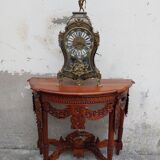 Louis XVI style half-moon console decorated