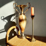 Onyx vase and gilded metal