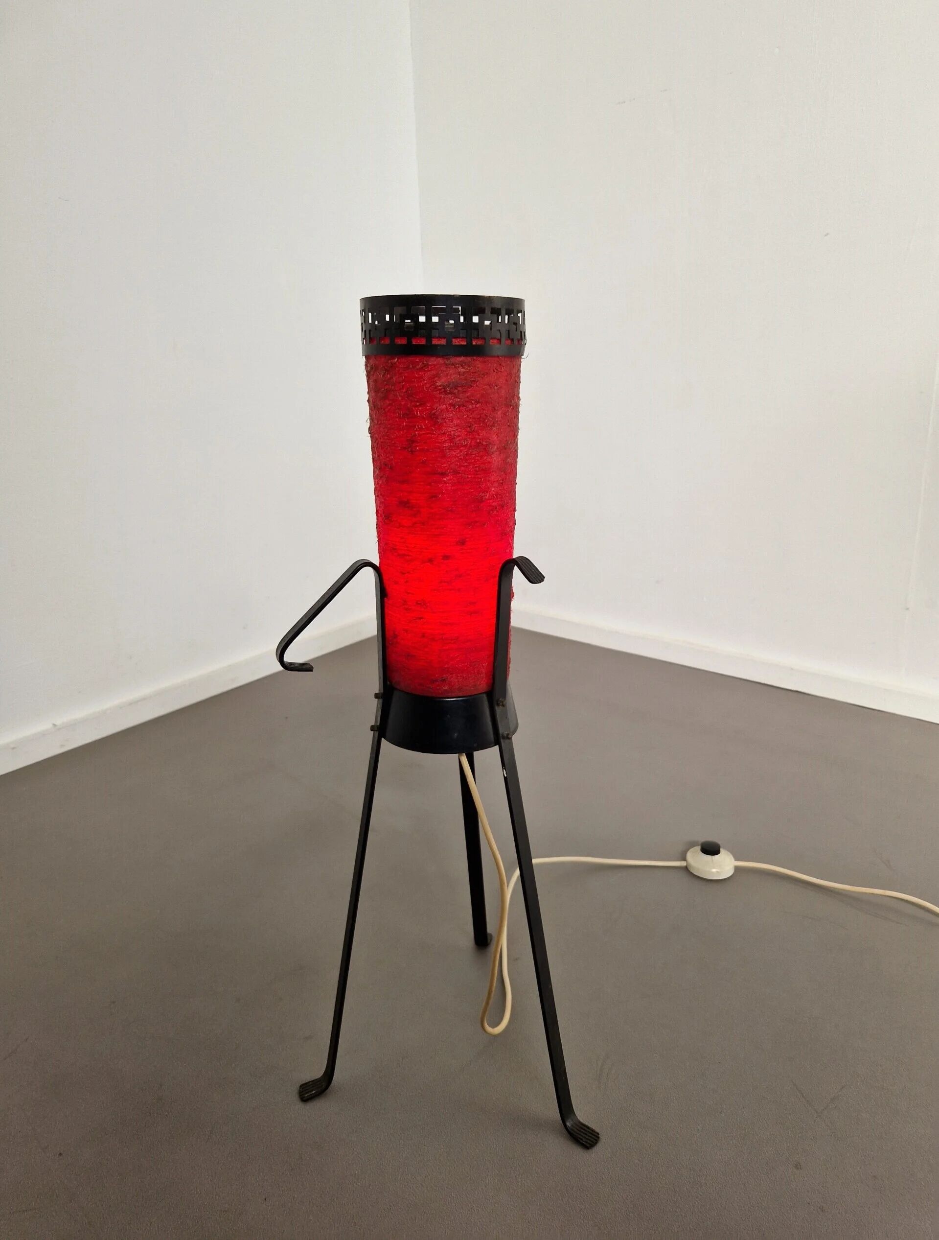 Fiberglass rocket floor lamp | Germany