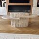 Travertine coffee table