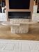 Travertine coffee table