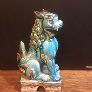 Chien de Foo Japon en céramique bleu