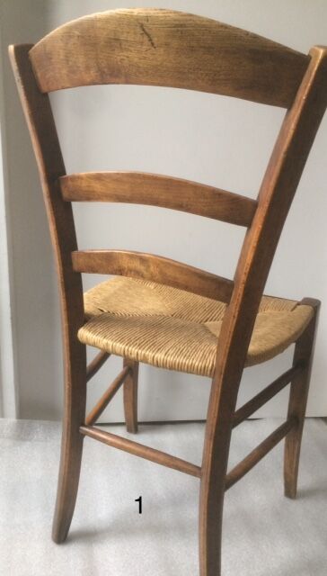 Wooden farm chairs pair